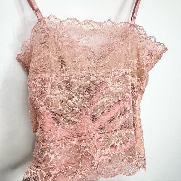 NWOT Free People Lacey Essential Cami Dusty Rose Medium - Picture 8 of 14